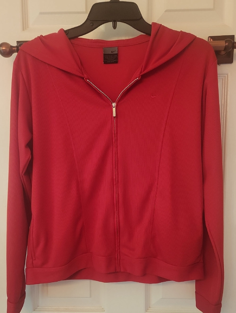 Nike Red Zip-Up Hooded Jacket